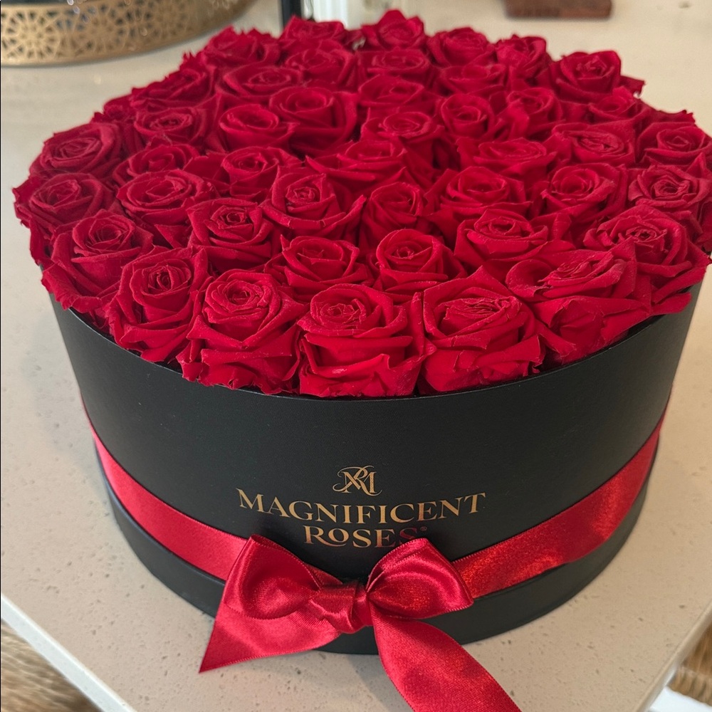 Source Unknown Magnificent Roses Red Rose Hat Box